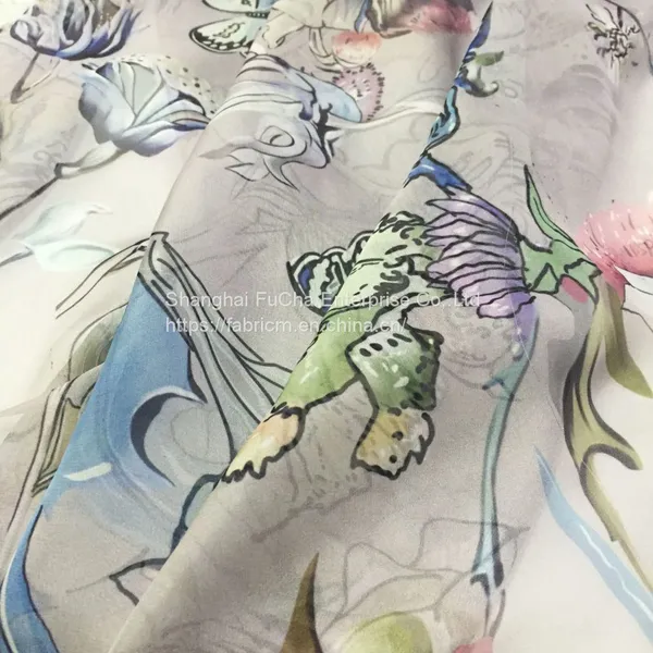 Digital Printing Fabric Customize Printed Polyester Fabric Chiffon Textile photo-4