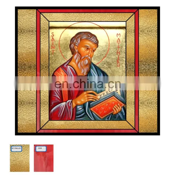 Customized Patterned Cathedral Vintage Architectural Stained Glass Church Windows DecorationTransparent Tiffany Stained Glass photo-3