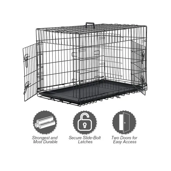 Wholesale New Design Arrival Foldable Dog Cage Cat Carrier Multi Functional Portable Doubledoors Dog Cages