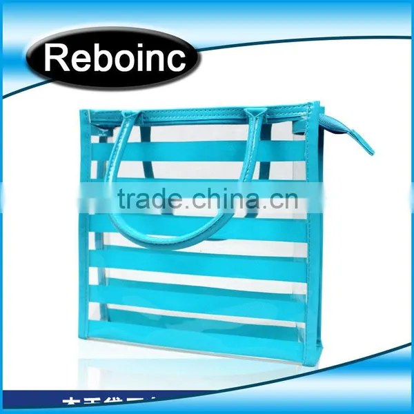 Waterproof Pvc Beach Bag Pvc Tote Bag Handle Shoulder Strap Sand Beach Bag Vinyl Pvc photo-3