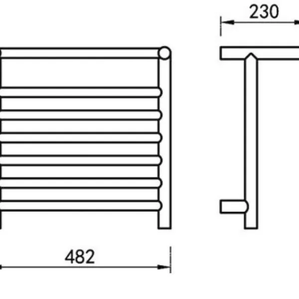 304 Stainless Steel Electric Towel Shelf Bathroom Towel Heater Towel Warmer Model YC4848-D23-9 photo-2