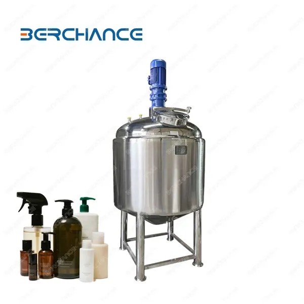 BERCHANCE Stainless Steel Mixing Tank Versatile Cosmetic Emulsifying Machine for Cream, Lotion.and Serum Production photo-1