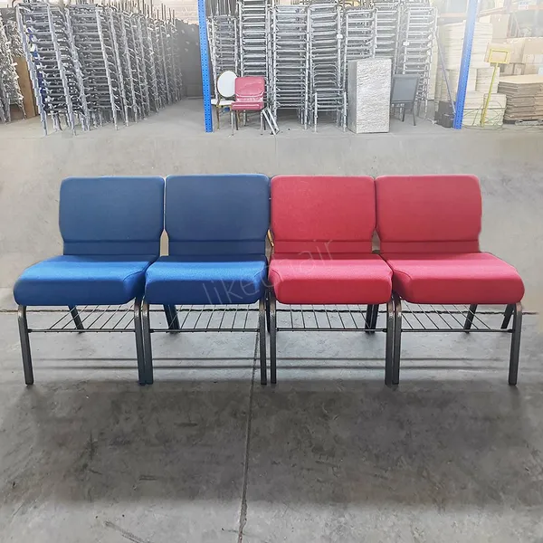 Heavy Duty High Quality Steel Frame Comfortable Padded Commercial Theater Chair photo-5