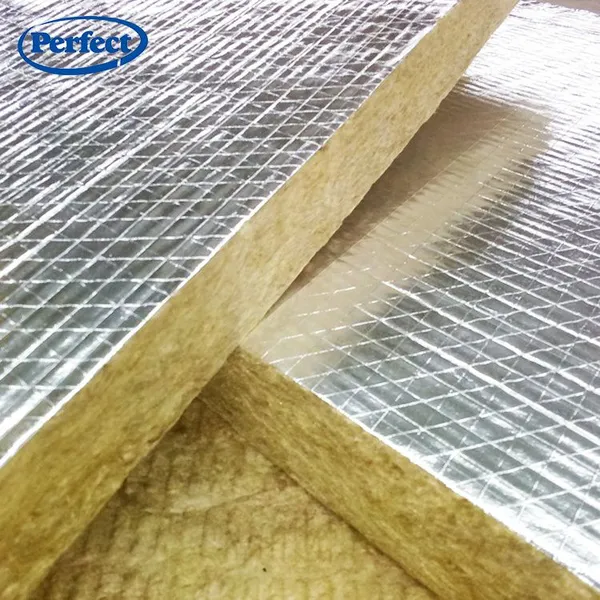 FWF MSK FSK Foil Laminated Rock Wool Glass Wool Blanket, Metalized PET Laminate Foils Faced Insulation for HVAC and Construction