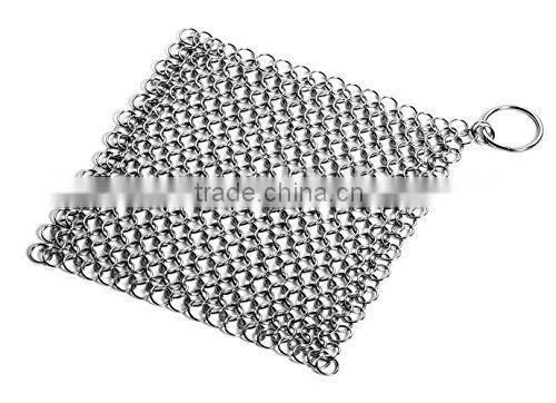 Cast Iron Cleaner Stainless Steel Chainmail Premium Scrubber Pans Pots Griddles photo-2