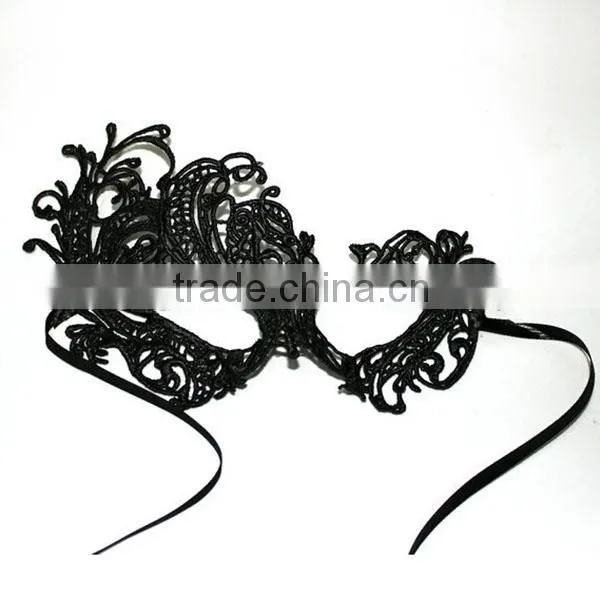 Cheapest Price Fashion Sexy Womens Party Club Hollow Lace Eye Mask Black and White Masquerade Masks photo-3