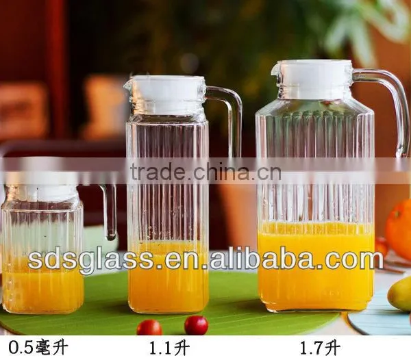 Glass Water Bottle Glass Water Jug With Lid