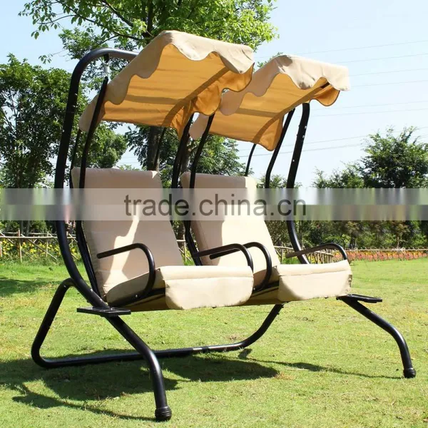 Outsunny Outdoor Garden Patio Covered Double Two Seat Balcony Swing Chair photo-2