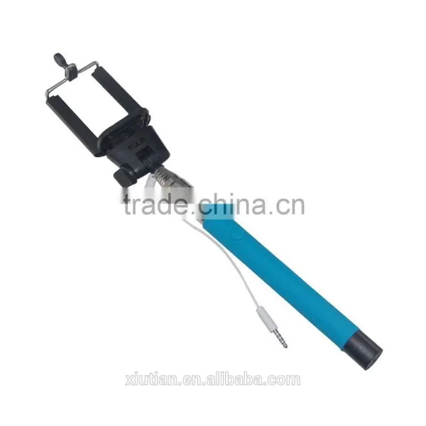 Good China Supplier Cable Take Pole Selfie Stick for IPhone and Andriod photo-2