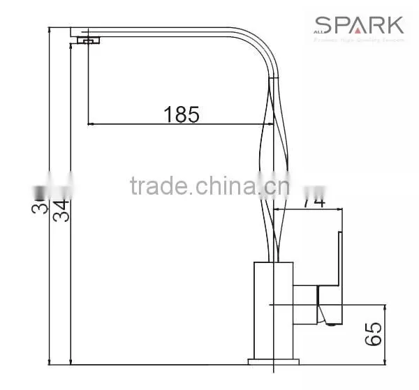 Swivel Single Chromed Sink Faucets Spray Mixers photo-3