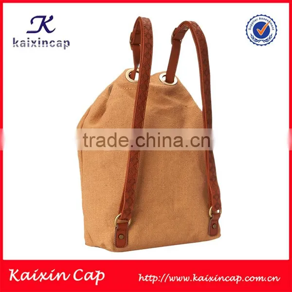 Small Quantity Acceptable High Quality Wholesale Custom Leather Strap Backpack Production photo-4