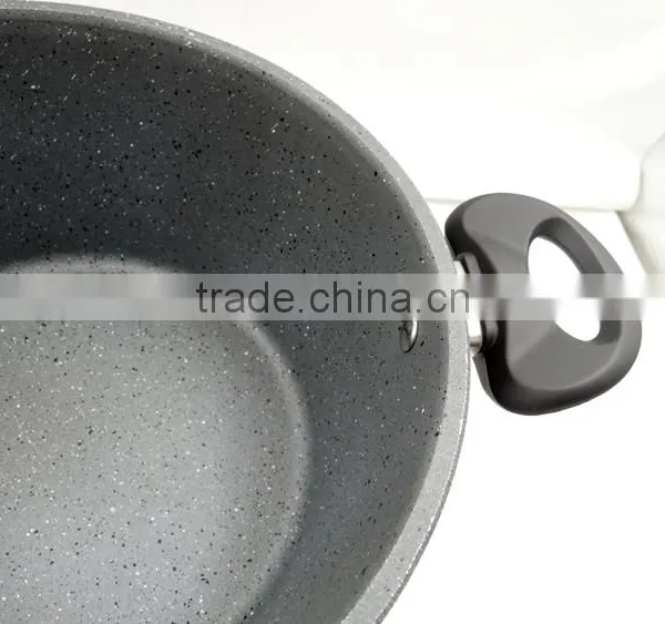 Popular Style Foreged Imitation Looks Grey Stone Marble Cookware in Surface photo-3