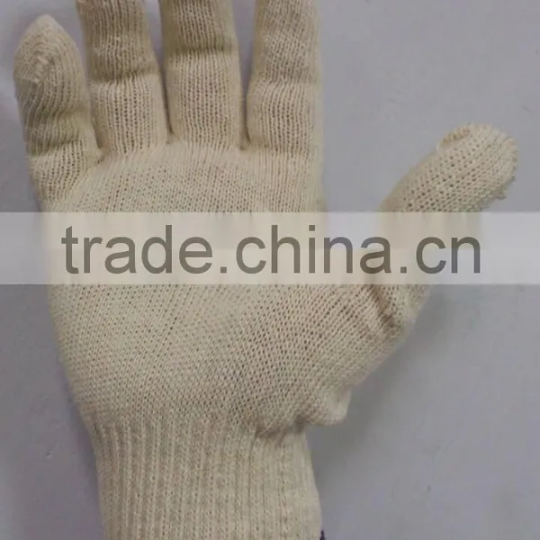 210 RAW WHITE 600 GRAMS 10 KNITTING COTTON SAFETY WORKING GLOVE photo-5