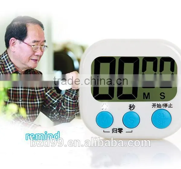 Smart Large LCD Display Remind Timing Digital Kitchen Timer Count Up and Count Down Timer With Switch/Pothook/Holder/Magnet photo-5
