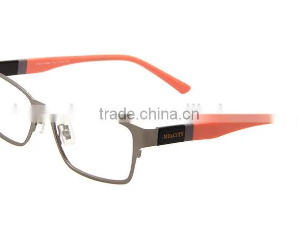 0.6MM Stainless Steel Frame Optical Eyeglasses With Acetate Temple photo-3