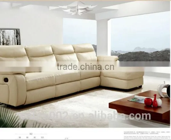 Modern Design Recliner Chair Top Grain Leather and PU Material