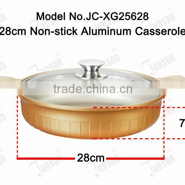 28cm Aluminum Die Cast Casserole/Non-stick Die-casting Casseroles/Casserole With Induction Bottom photo-2