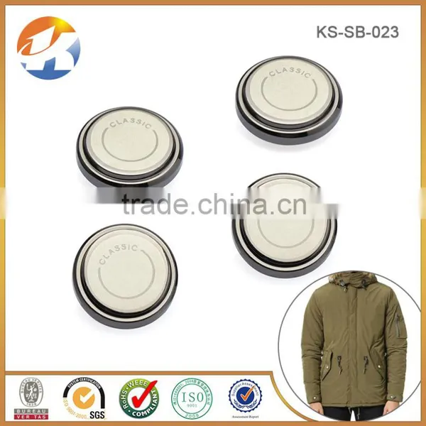 15mm Laser Logo Custom Metal Flat Top Snap Button photo-5