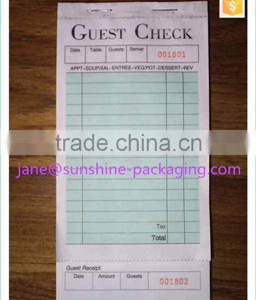 Restaurant Guest Check