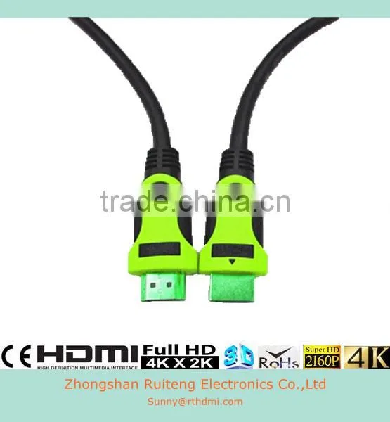 Green High Speed HDMI Cable With Ethernet and Gold Connector Support 3D and 4K From 0.5-100m photo-2