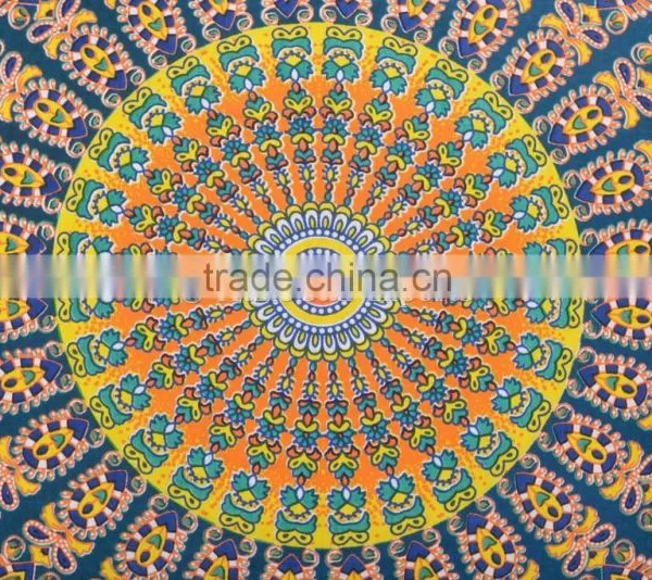 Indian Mandala Floor Cushions Round Ombre Large Pillow Cover Decorative Throw Pillows Pom Pom Roundie Boho Outdoor Cushion Cover photo-2