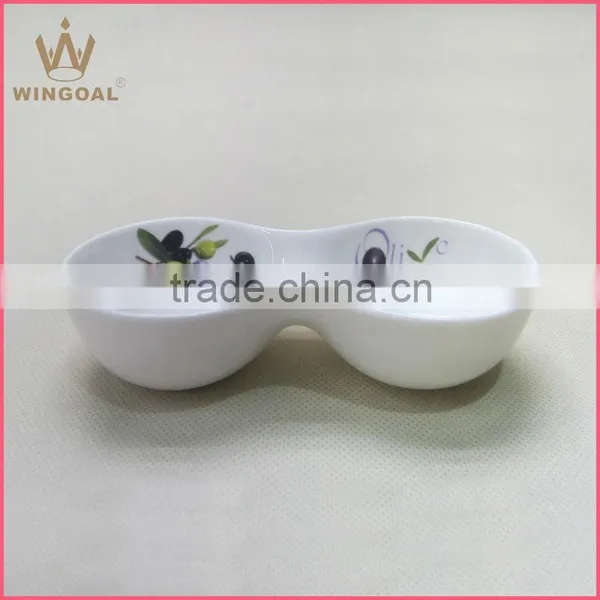 Porcelain Dinner Set With Olive Decal photo-3