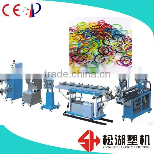 Good Quality and High Speed TPU/TPR /SBSrubber Hair Band Production Line Single, Double and Three Color Extrusion Machine photo-2