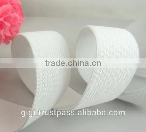 30mm Knitted Elastic, Knitted Elastic Tape, White Crochet Elastic Waistband photo-2