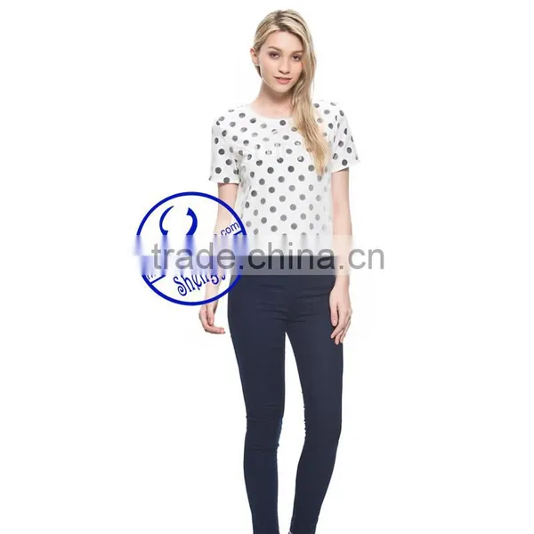 China Supplier Custom Fashion Design Women Printed t Shirt Wholesale photo-2