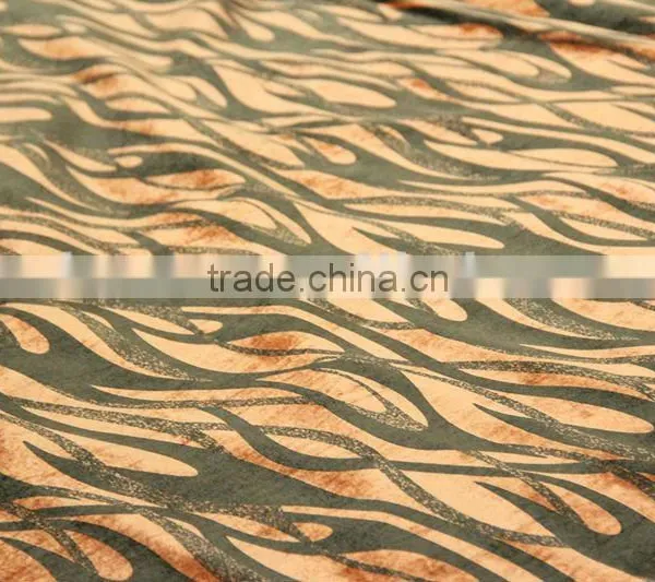 Flock Sofa Fabric Material Mircrofiber Fabric Printed Fabric                        
                                                Quality Choice