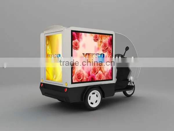 Factory Made Advertising Wheeler With Scrolling Lightbox or LED Screen: M1 photo-4