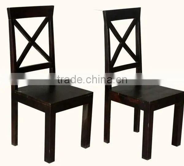 INDIAN ROSEWOOD RESTAURANT DINING CHAIRS , DARK WOODEN DINING CHAIRS