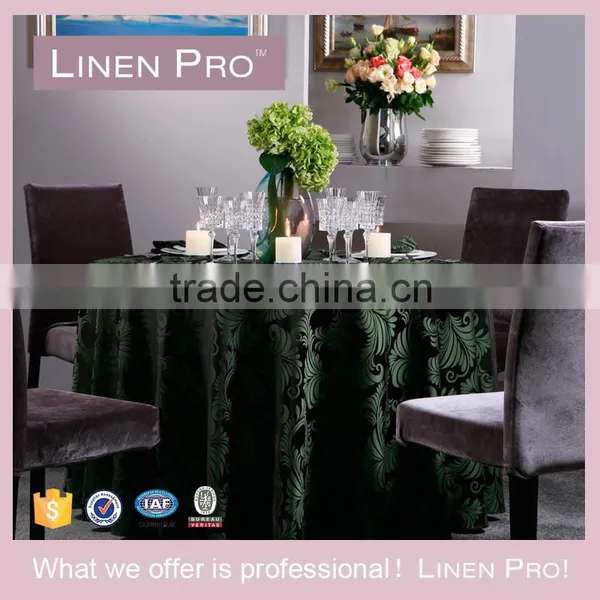 LinenPro Maed in China Jacquard Brocade Tablecloth Pintuck Table Cloth