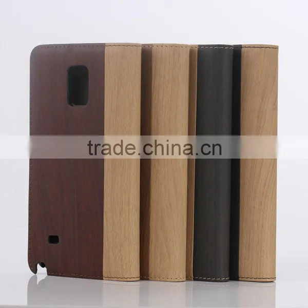 2014 New Products Wooden Leather Case for Samsung Galaxy Note 4,wooden Case for Iphone 6 Plus D0159 photo-2