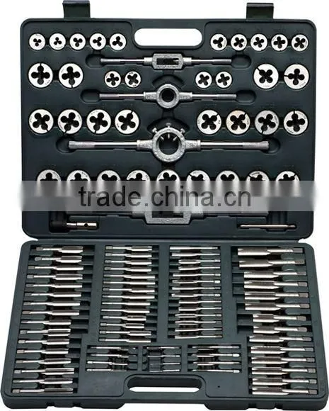 110pc Alloy Steel Mertic or Sae Tap and Die Set Garden Tool Set in Tool