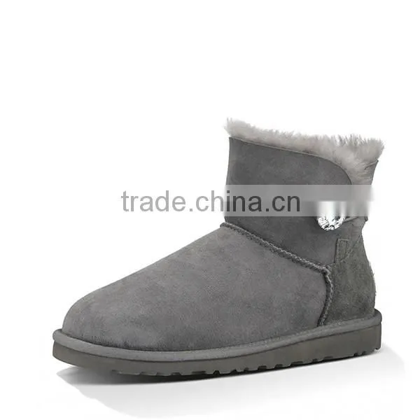 2015 Pure Color Hot Cheap Ankle Genuine Leather Boots photo-3