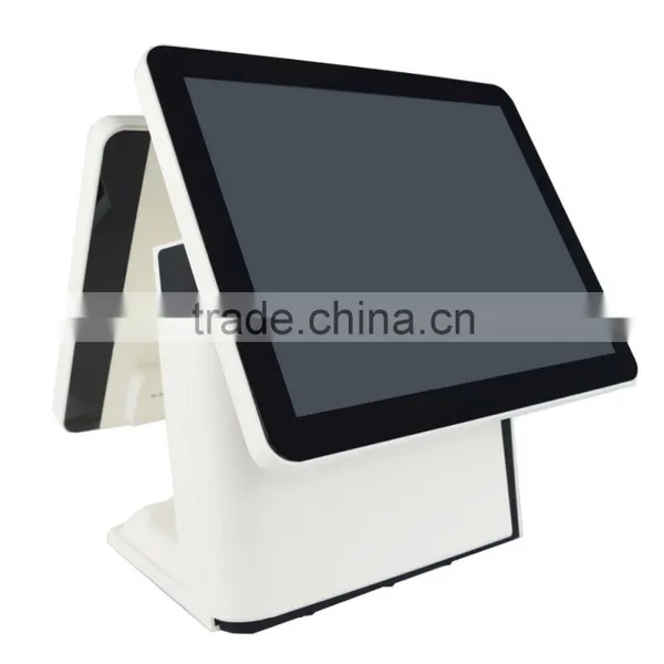 2015 New Modern Pos System Machine Touch Dual Screen Pos Systems Tablet White IZP010 photo-3