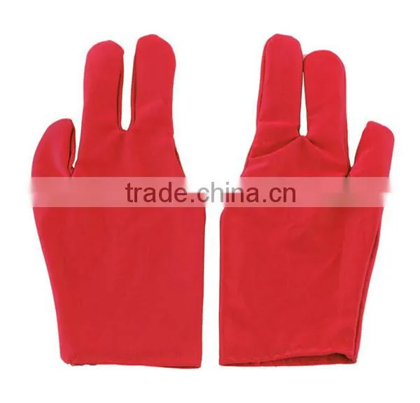 High Quality Durable Nylon 3 Fingers Glove for Billiard Pool Snooker Cue Shooter Black photo-3