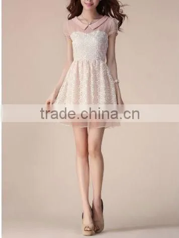 Korean Style Tuinc Lace Prom Dress