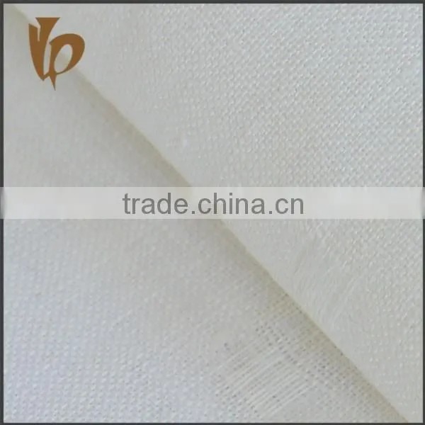 Dobby Woven Bleached Plain Linen Fabric photo-2