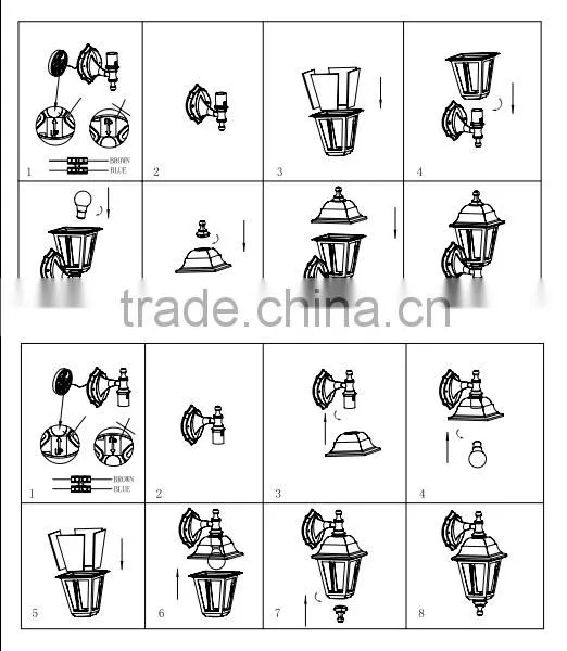 Outdoor Garden Lighting/classical Cheap Post Garden Light With Sensor/CE,ROHSapproval photo-5