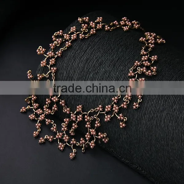 Cheap Wholesale Jewelry 2016 Latest Design Vintage Differant Design Pearl Necklace Small photo-2