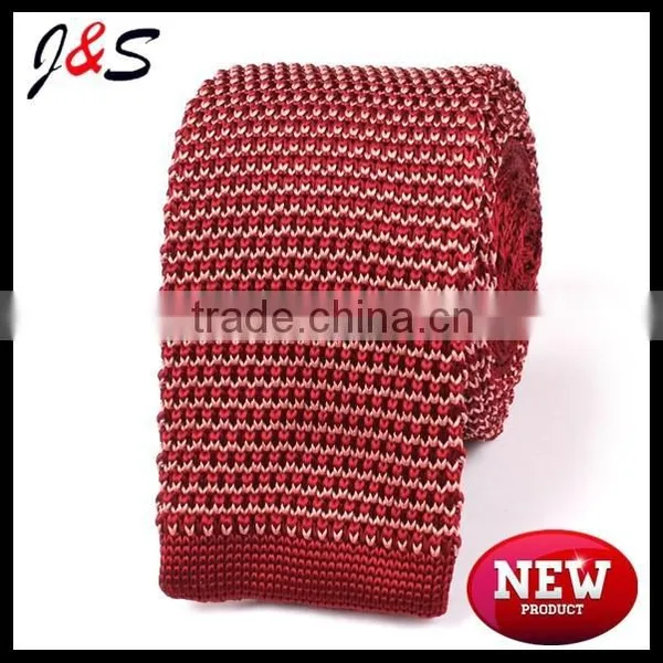 New Arrival Pink Knitted Tie With White Polka Dots KT064 photo-5