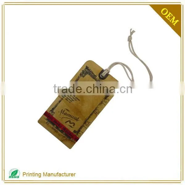 OEM Plastic Label Hang Recycled Paper Hang Tag Printing photo-4