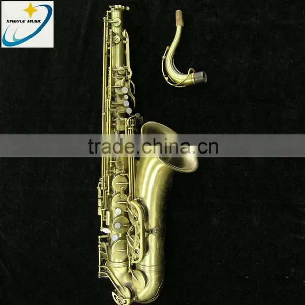 Antique Brass Finish Sax Tenor Woodwinds Instrument