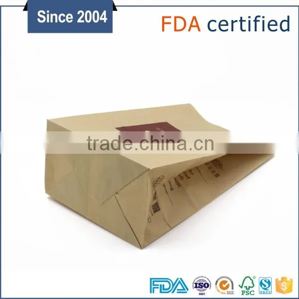 Oem Accepted Kraft Paper Coffee Bags,brown Bakery Food Craft Bag photo-5