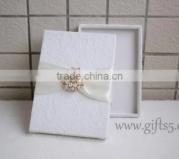 Luxury Handmade Wedding Invitation Card Box With Rhinestone photo-4