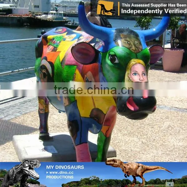 My Dino-C043 Playground Artificial Life-size Cow Statue photo-2