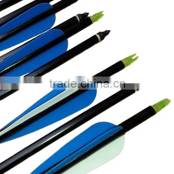 New Archery Aluminum Arrow Shafts Arrows With Plastic Vanes For Compound Bow photo-2