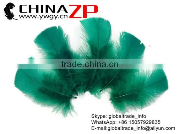 CHINAZP Good Looking Plumage Wholesale Dyed Kelly Green Turkey T-Base Body Feathers for Sale photo-2